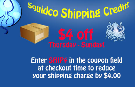 Squidco $4 Shipping Credit